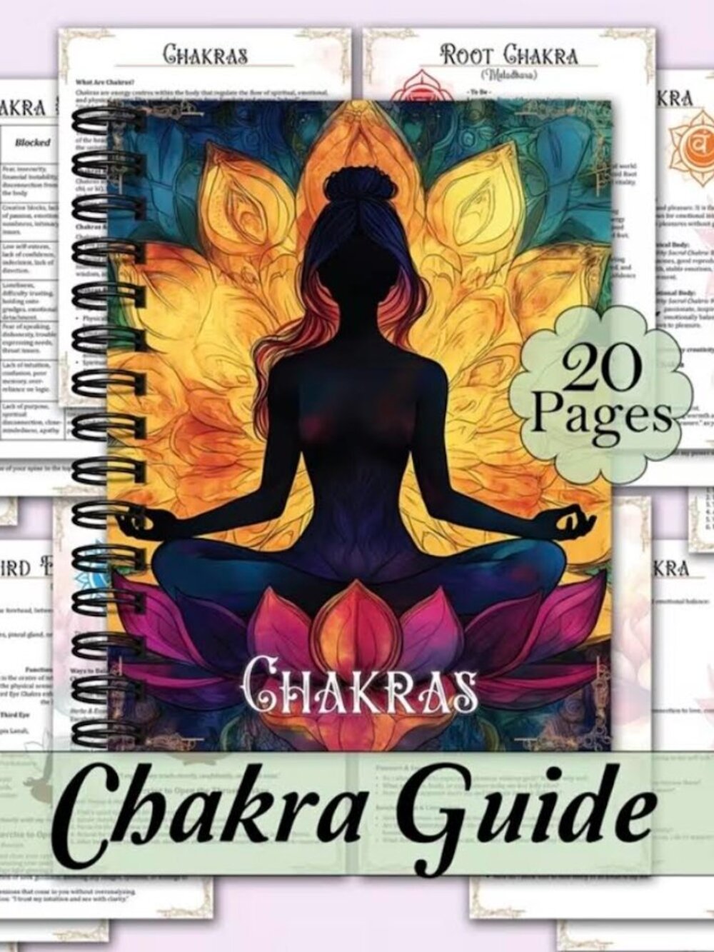 Chakras and Energy Centers 20 Colorful Pages Meditation Self Help